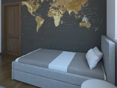 Cozy childs room 3D model
