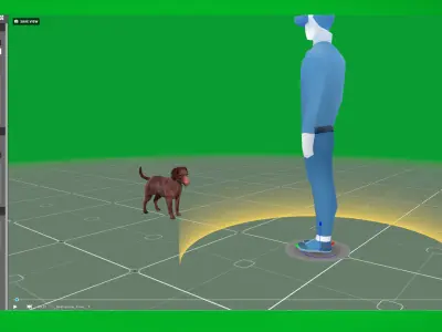 Patterdale Terrier Dog Low-poly 3D model