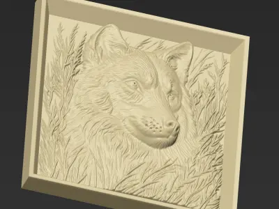 Wolf Head A142 3D print model