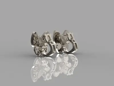  earring  butterfly N - 213 3D print model