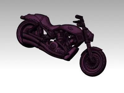classic motorcycle relief 5 3D print model