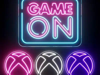 Game On-Xbox Neon Signs 3D model