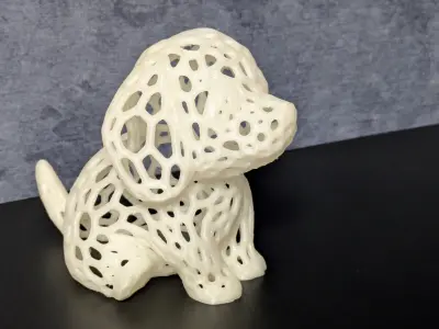 Puppy Voronoi 3D print model