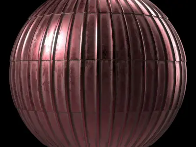 Roof Tile Materials 96- Metal Roofing By Snow Sbsar Pbr 4k Texture