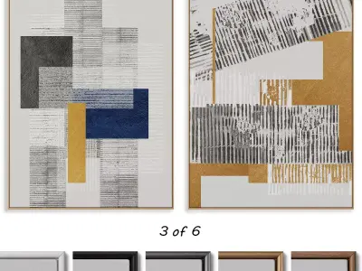 Abstract Painting Frame set 3D model get