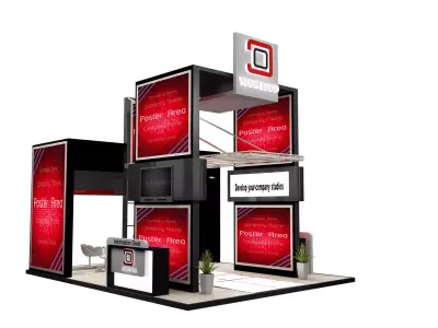 Booth Exhibition Stand a520b 3D model