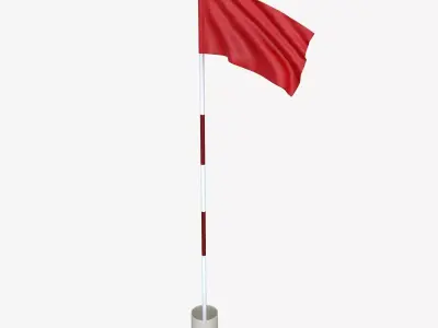 Golf Flag  Low-poly 3D model