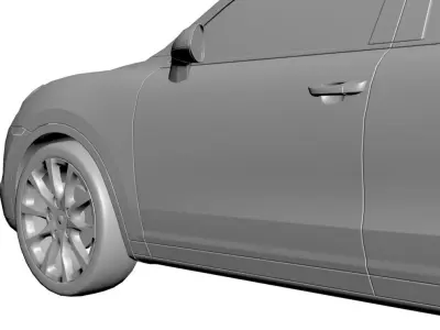 Luxury gray SUV 3D model