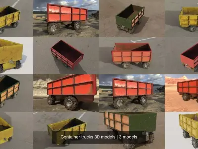 Container trucks 3D models 3D Model Collection