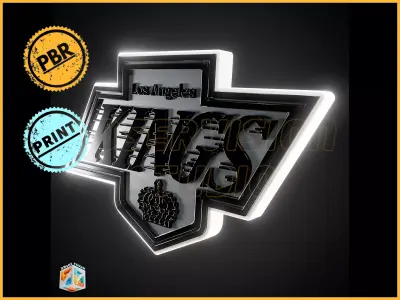 Los Angeles Kings logo 3D model