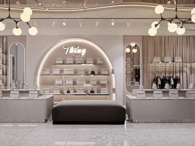 Clothing Store - Modern Style Blender - Fbx - Obj 3D model