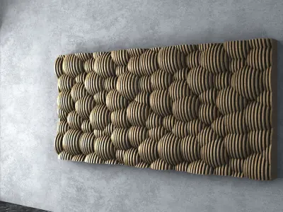 Parametric Wavy Wooden Wall Decor - 28 - CNC files for cutting 3D model