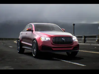 SUV 02 Driveable  Animated Realistic Low-poly 3D model