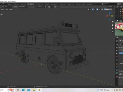 LOWPOLY   SIMPLE VEHICLE 3D model
