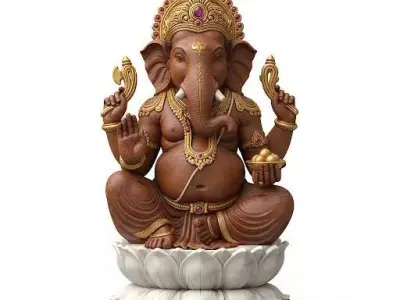 Ganesh 3d model Low-poly 3D model