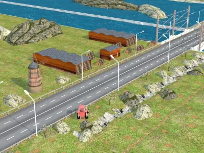 Dynamic Multi-Track Racing Kit 3D Model 2025 Low-poly 3D model