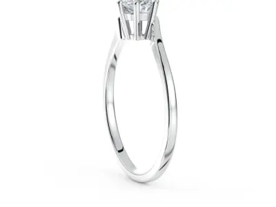 Ring with one gemstone Free 3D model purchase