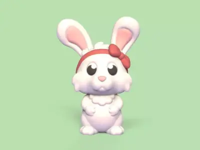 Bunny Hair Bow 3D print model