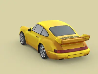 Porsche 911 Carrera RS Low-poly 3D model