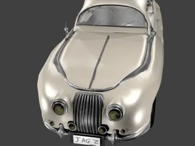 MK II Jaguar Car Low-poly 3D model