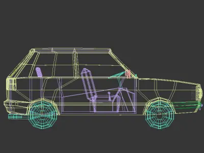 Low Poly City Car 03 Low-poly 3D model