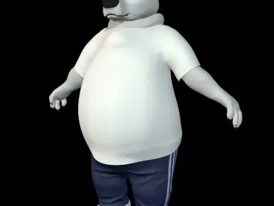 Cartoon Bear Low-poly 3D model