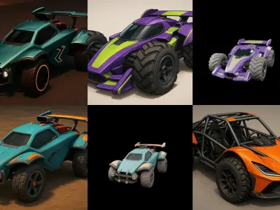 Gt one Car bundle 17 pack 100 glb 3D model