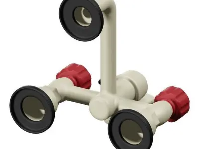 PVC Shower Tap 3D model