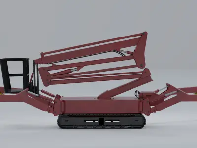 Spider Crane - Compact Construction Rigged 3D model