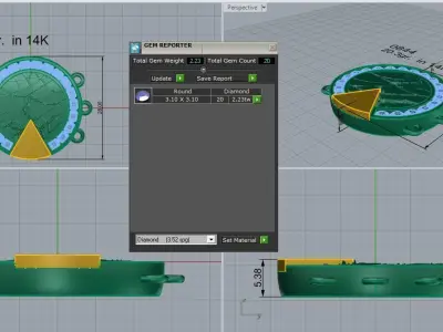 Circle Pendant 0844 3D print model