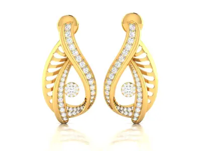 Unique Diamonds earrings 3D print model