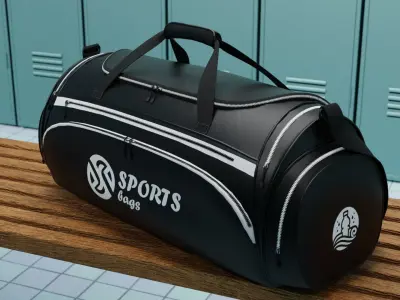 Sports Bag Low-poly 3D model