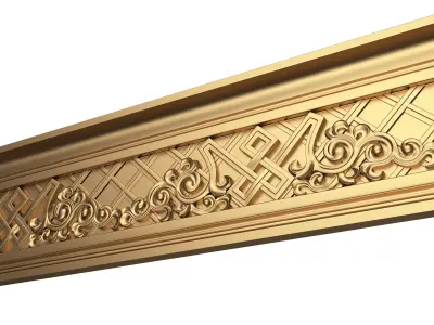 Cornice Decoration Molding 015 Low-poly 3D model