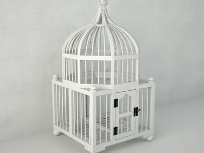 Wooden Decorative Cage by ZARA HOME 3D model