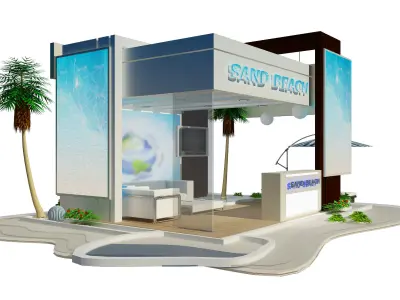 Booth Exhibition Stand a423 3D model