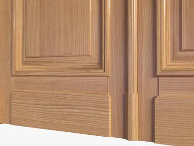 Door classic double 02 3D model