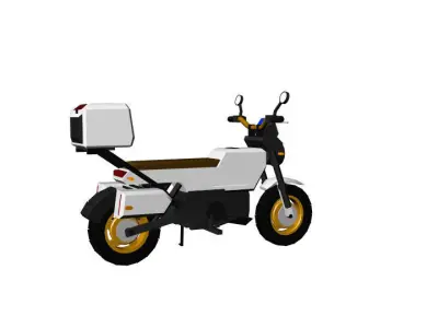 Sporty Cruiser Motorcycle Low-poly 3D model