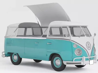 Volkswagen Combi Food truck 3D model