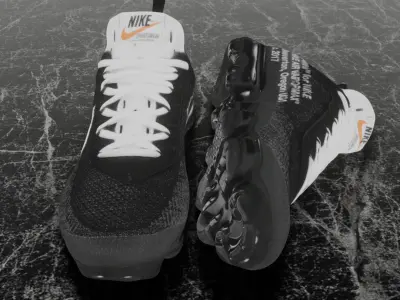 NIKE VAPOR MAX X OFF-WHITE OW THE TEN 3D SHOES Low-poly 3D model