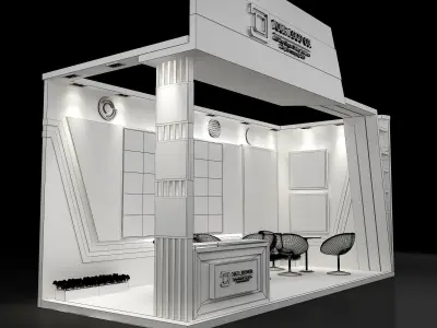  Booth Exhibition Stand a620c 3D model
