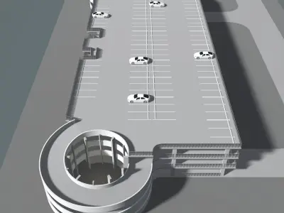 Parking garage building 25-13 3D model