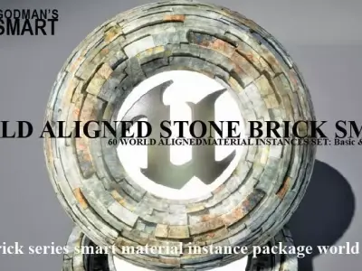 Stone Brick World Aligned Materials 3D model
