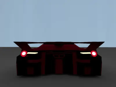 Supercar Senza 980X Low-poly 3D model