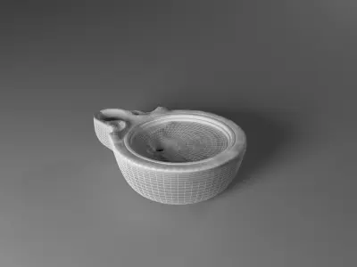Ancient oil lamp 3D model
