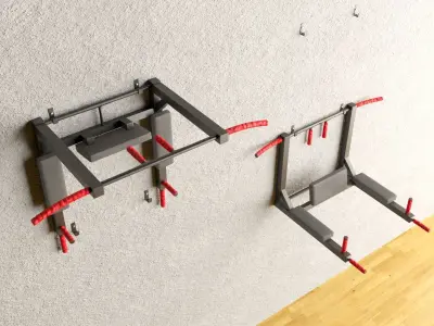Horizontal bar 3 in 1 Free 3D model