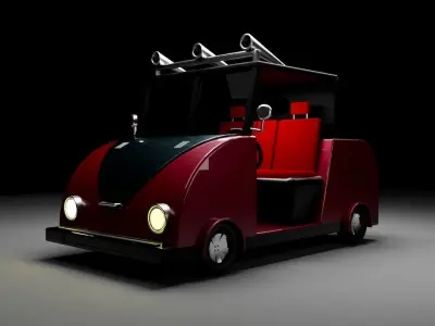 Low Poly Car 3D model get