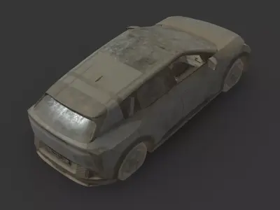 Abandoned Car - Kia EV4 Hatchback Low-poly 3D model