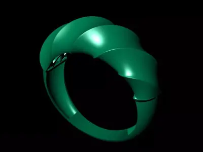 DELARA woman ring 3D print model