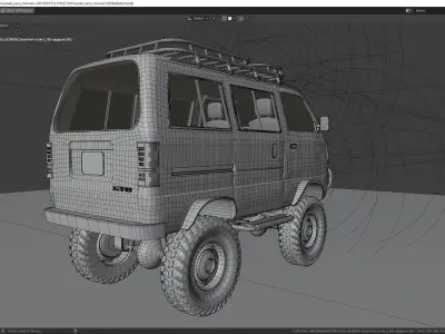 Suzuki Carry Minivan Concept Low-poly 3D model