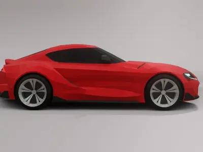 Toyota Supra lowpoly 3D model Low-poly 3D model
